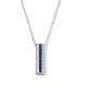 Collier en argent+pendentif serti de zirconium+saphir synthétique Naiomy Silver